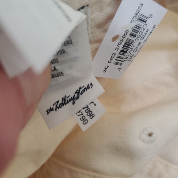 Rolling Stones Cap Hat Graphic American Eagle Beige Multicolor One Size NWT - Picture 10 of 11